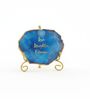 Agate Love Laughter Forever Showpiece With Metal Stand Blue