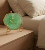 Agate Love Laughter Forever Showpiece With Metal Stand Green