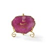 Agate Love Laughter Forever Showpiece With Metal Stand Pink