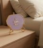 Agate Love Laughter Forever Showpiece With Metal Stand Purple