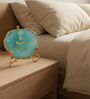Agate Love Laughter Forever Showpiece With Metal Stand Turquoise