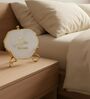 Agate Love Laughter Forever Showpiece With Metal Stand White