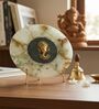 Agate Metal Ganesha Big Showpiece With Metal Stand