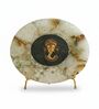 Agate Metal Ganesha Big Showpiece With Metal Stand