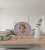 Agate Metal Ganesha Showpiece With Metal Stand Purple