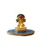 Blue Agate Metal Ganesha Tealight Holder