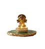 Green Agate Metal Ganesha Tealight Holder