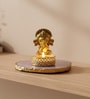 Pink Agate Metal Ganesha Tealight Holder