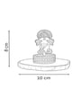 Pink Agate Metal Ganesha Tealight Holder