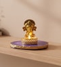 Purple Agate Metal Ganesha Tealight Holder
