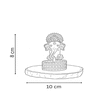 Purple Agate Metal Ganesha Tealight Holder