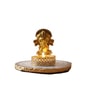 White Agate Metal Ganesha Tealight Holder