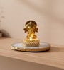 White Agate Metal Ganesha Tealight Holder