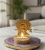 Pink Agate Metal Krishna Bansi Tealight Holder