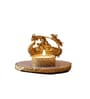Pink Agate Metal Radha Krishna Tealight Holder