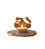 Purple Agate Metal Radha Krishna Tealight Holder