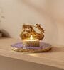Purple Agate Metal Radha Krishna Tealight Holder