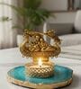 Turquoise Agate Metal Radha Krishna Tealight Holder