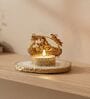 White Agate Metal Radha Krishna Tealight Holder