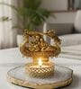 White Agate Metal Radha Krishna Tealight Holder