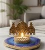 Blue Agate Metal Vankateshwer Tealight Holder