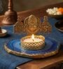 Blue Agate Metal Vankateshwer Tealight Holder