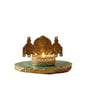 Green Agate Metal Vankateshwer Tealight Holder