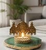 Green Agate Metal Vankateshwer Tealight Holder