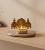 Pink Agate Metal Vankateshwer Tealight Holder