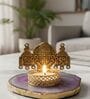 Pink Agate Metal Vankateshwer Tealight Holder