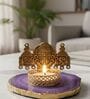 Purple Agate Metal Vankateshwer Tealight Holder