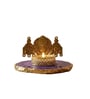 Purple Agate Metal Vankateshwer Tealight Holder