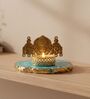 Turquoise Agate Metal Vankateshwer Tealight Holder