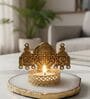 White Agate Metal Vankateshwer Tealight Holder