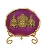 Agate Metal Venteshwar Showpiece With Metal Stand Pink