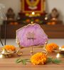 Agate Om Namah Shivay Showpiece With Metal Stand Pink