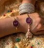 Agate Pink Bhai Bhabhi Lumba Rakhi Set With Roli Chawal and Nariyal With Gift Box