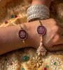 Agate Pink Gaytri Mantra Lumba Rakhi Set With Roli Chawal and Nariyal With Gift Box