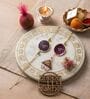 Agate Pink Ik Onkar Lumba Rakhi Set With Roli Chawal and Nariyal With Gift Box