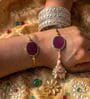 Agate Pink Lumba Rakhi Set With Roli Chawal and Nariyal With Gift Box