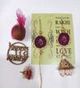 Agate Pink Om Lumba Rakhi Set With Roli Chawal and Nariyal With Gift Box