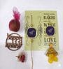 Agate Purple Ik Onkar Lumba Rakhi Set With Roli Chawal and Nariyal With Gift Box