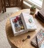 Agate Purple Om Lumba Rakhi Set With Roli Chawal and Nariyal With Gift Box