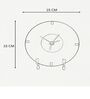 Agate Round Multi Color Desk Clock With Metal Stand