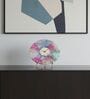 Agate Round Multi Color Desk Clock With Metal Stand