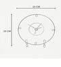 Agate Round Pink Color Desk Clock With Metal Stand
