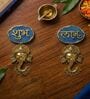 Agate Shubh Labh Metal Ganesha Hangings