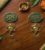 Agate Shubh Labh Metal Ganesha Hangings
