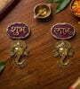 Agate Shubh Labh Metal Ganesha Hangings