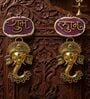Agate Shubh Labh Metal Ganesha Hangings